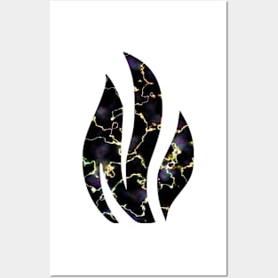 Black and Violet Marble Posters and Art